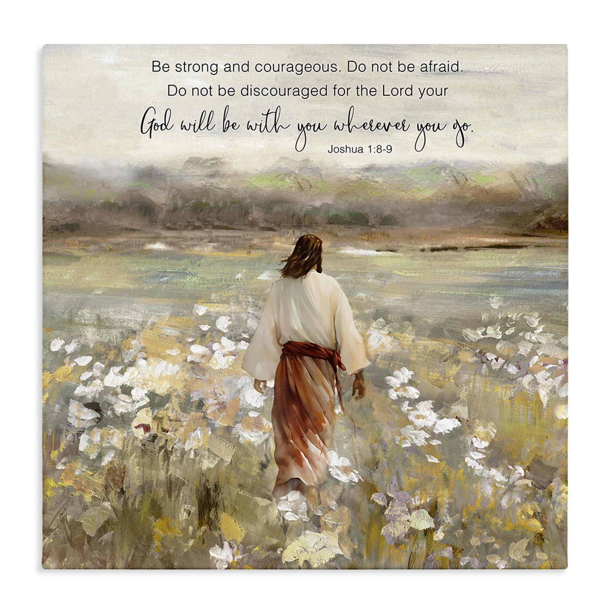 Stupell Industries God With You Wherever Canvas Wall Art, design by Sally Swatland