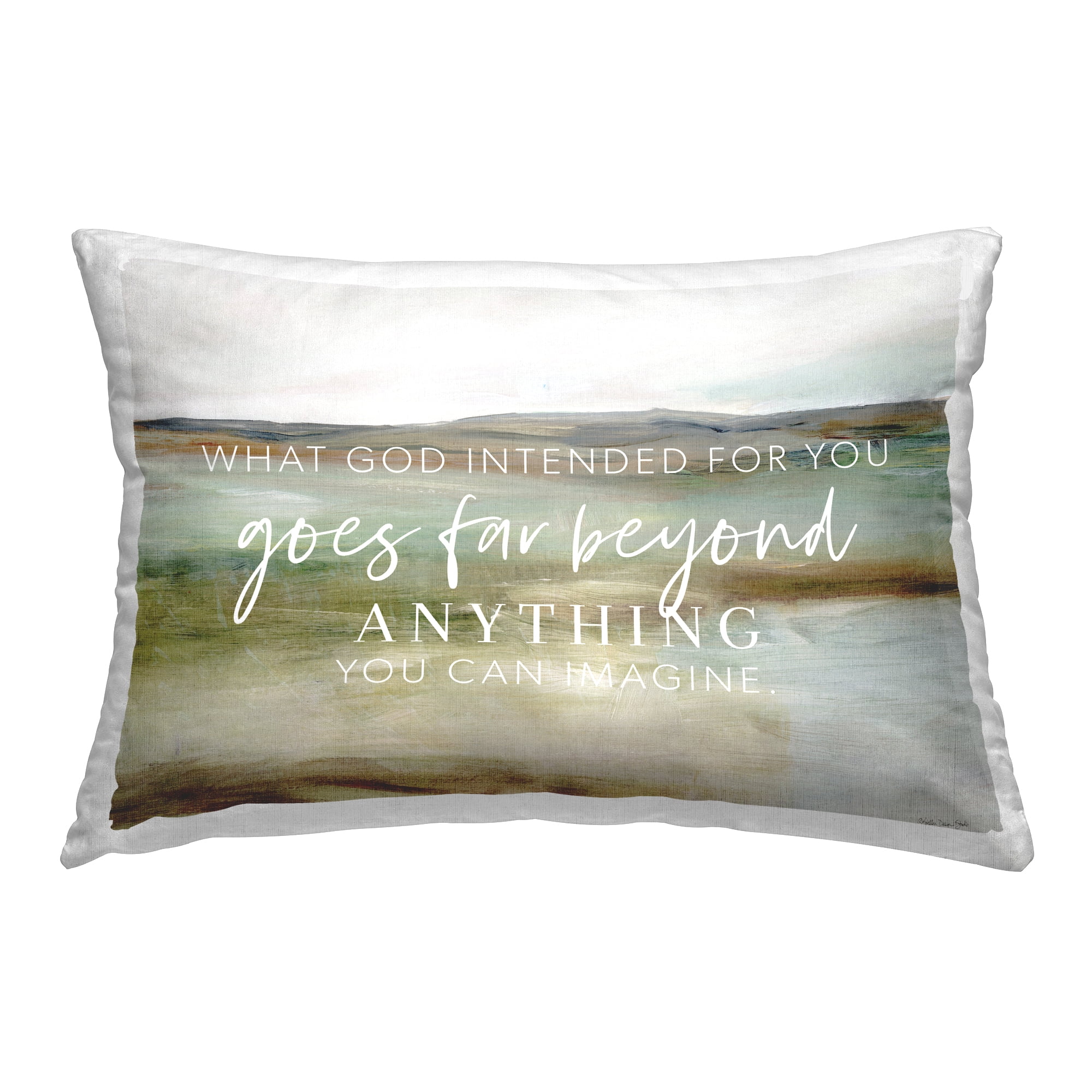 Stupell Industries God's Intentions Proverb Decorative Printed Throw Pillow Design by Sara G. Designs.