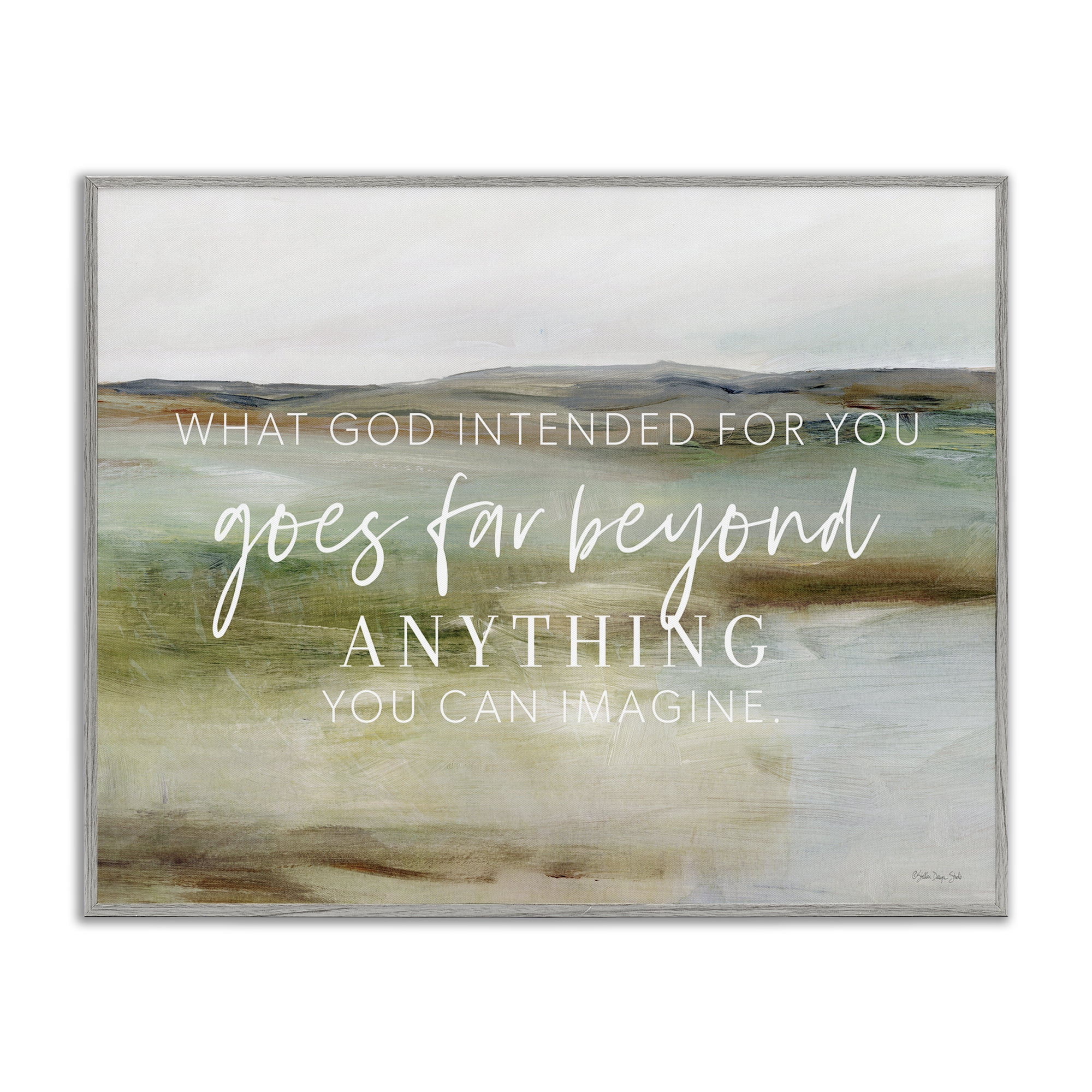 Stupell Industries God's Intentions Proverb Religious & Spiritual Painting Gray Framed Art Print Wall Art, 14 x 11