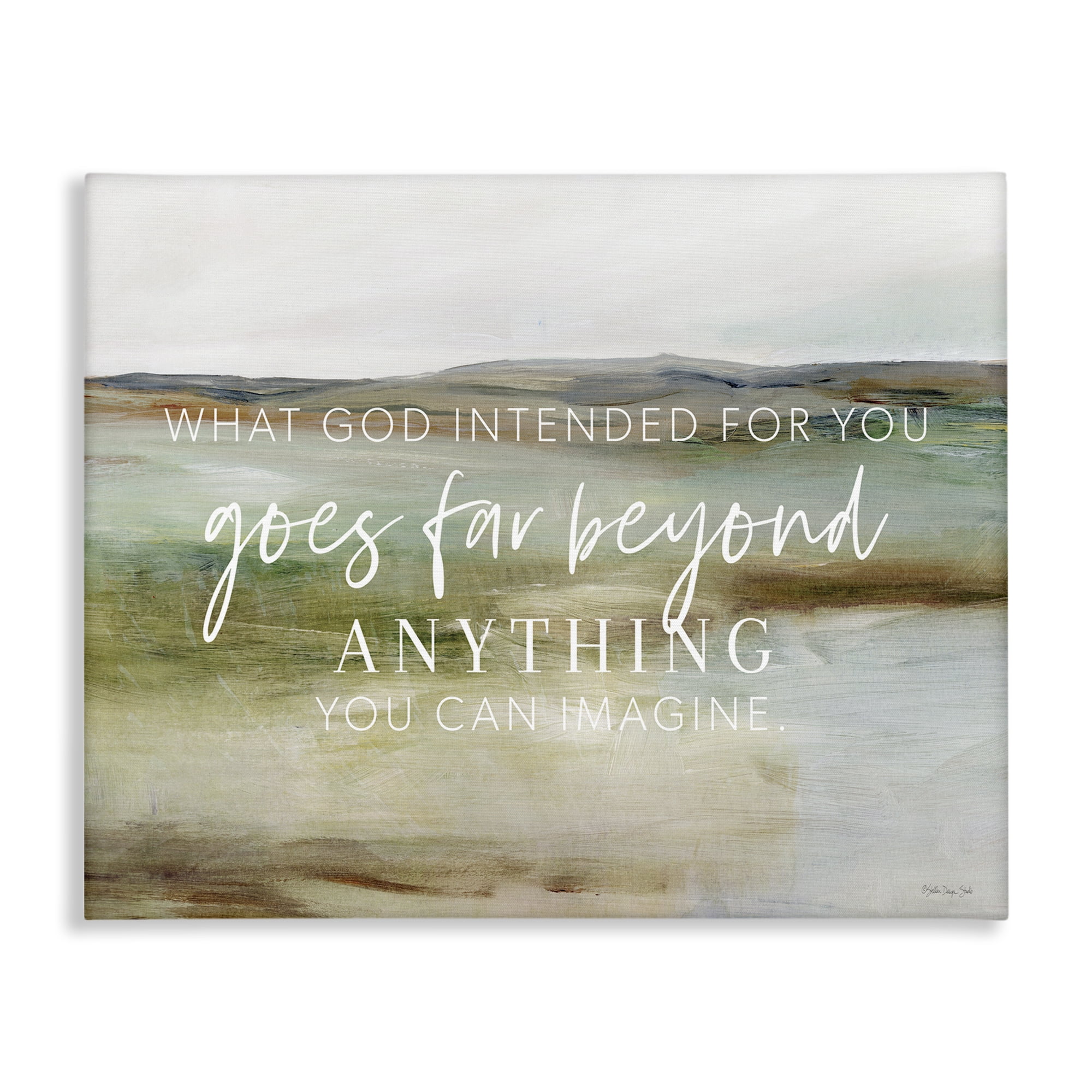 Stupell Industries God's Intentions Proverb Religious & Spiritual Painting Wrapped Canvas Art Print Wall Art, 48 x 36