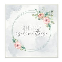 Stupell Industries God's Love Is Limitless Phrase Faith Based Floral Design by Kim Allen