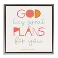 thumbnail image 1 of Stupell Industries Traditional God's Plans For You Gray Floating Frame Canvas Art, 25 x 25, by SD Graphics Studio, 1 of 8