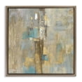 thumbnail image 1 of Stupell Industries Contemporary Gold Abstract with Blue Brown Floating Frame Canvas Art, 25 x 25, by Justin Turner, 1 of 8