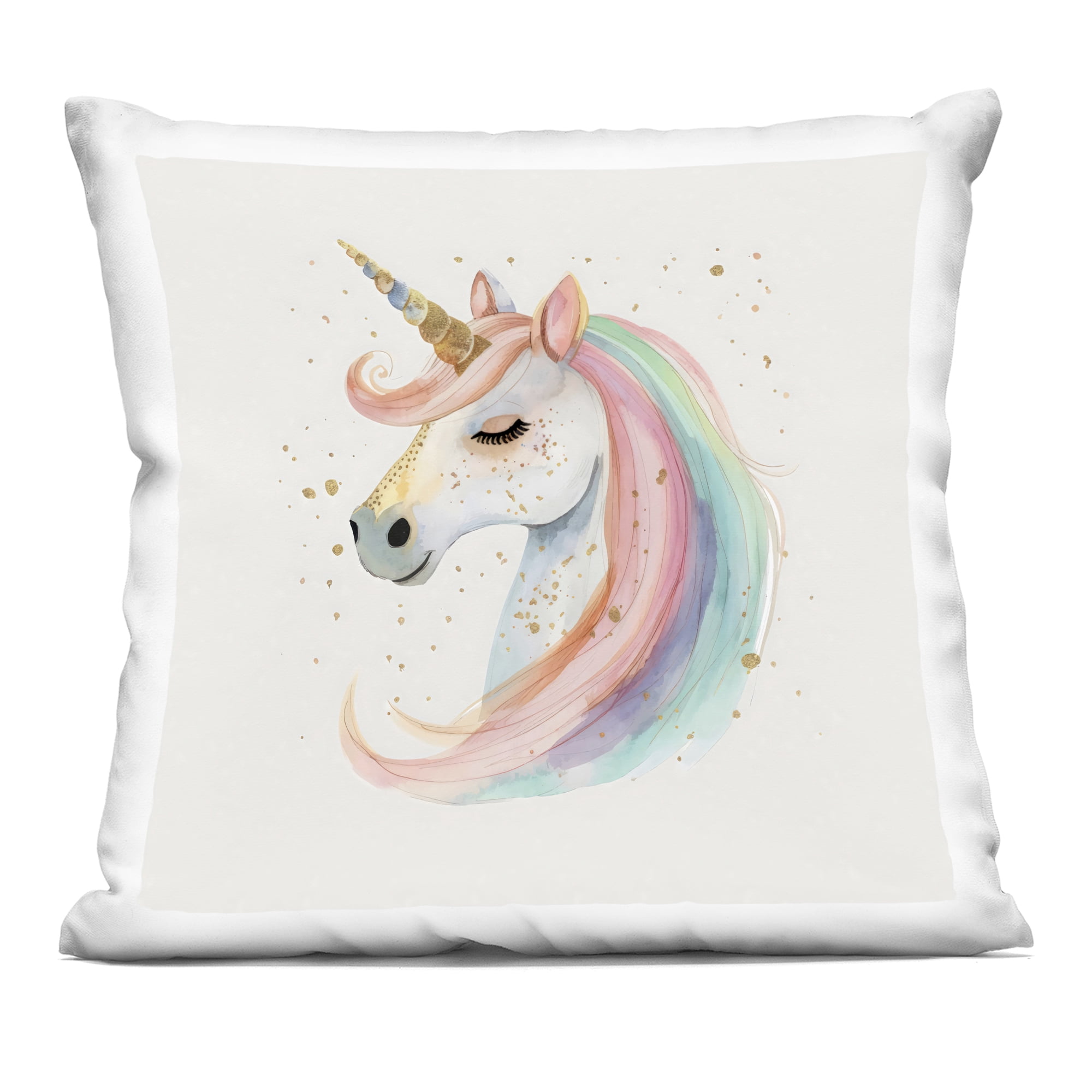 Stupell Industries Gold Accented Unicorn Decorative Printed Throw Pillow, design by Creative Studio