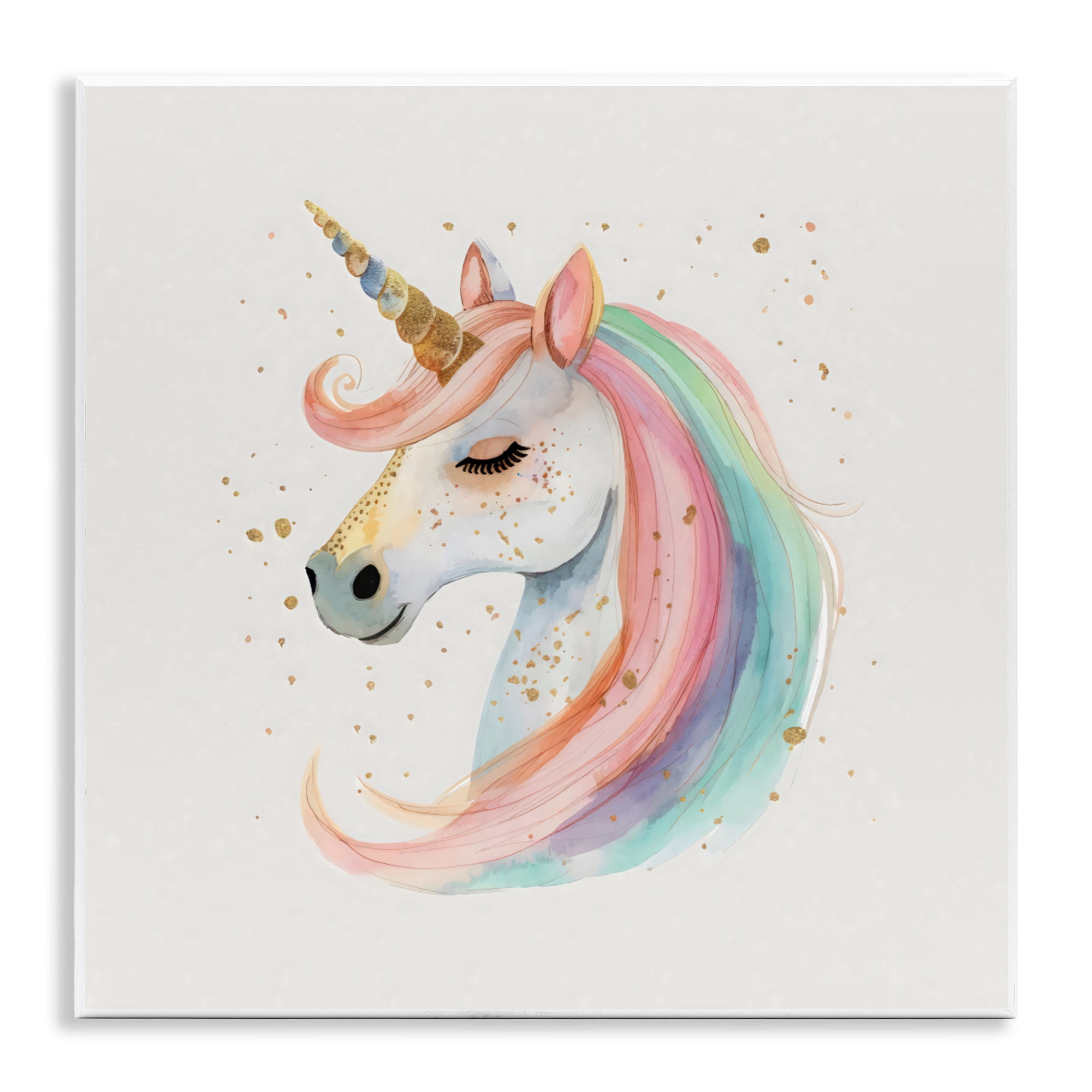 Stupell Industries Gold Accented Unicorn Wall Plaque Art, design by Creative Studio