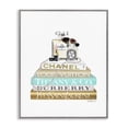 thumbnail image 1 of Stupell Industries Art Deco Gold Blue Perfume Bookstack Gray Framed Giclee Art, 11 x 14, by Amanda Greenwood, 1 of 7