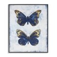 thumbnail image 1 of Stupell Industries Gold & Blue Butterfly Animals Painting Black Framed Art Print Wall Art, 16 x 20, 1 of 2