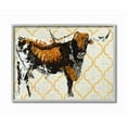 thumbnail image 1 of Stupell Industries Gold Cow Animal Pattern Neutral Painting Framed Wall Art by Stephanie Aguilar, 1 of 1