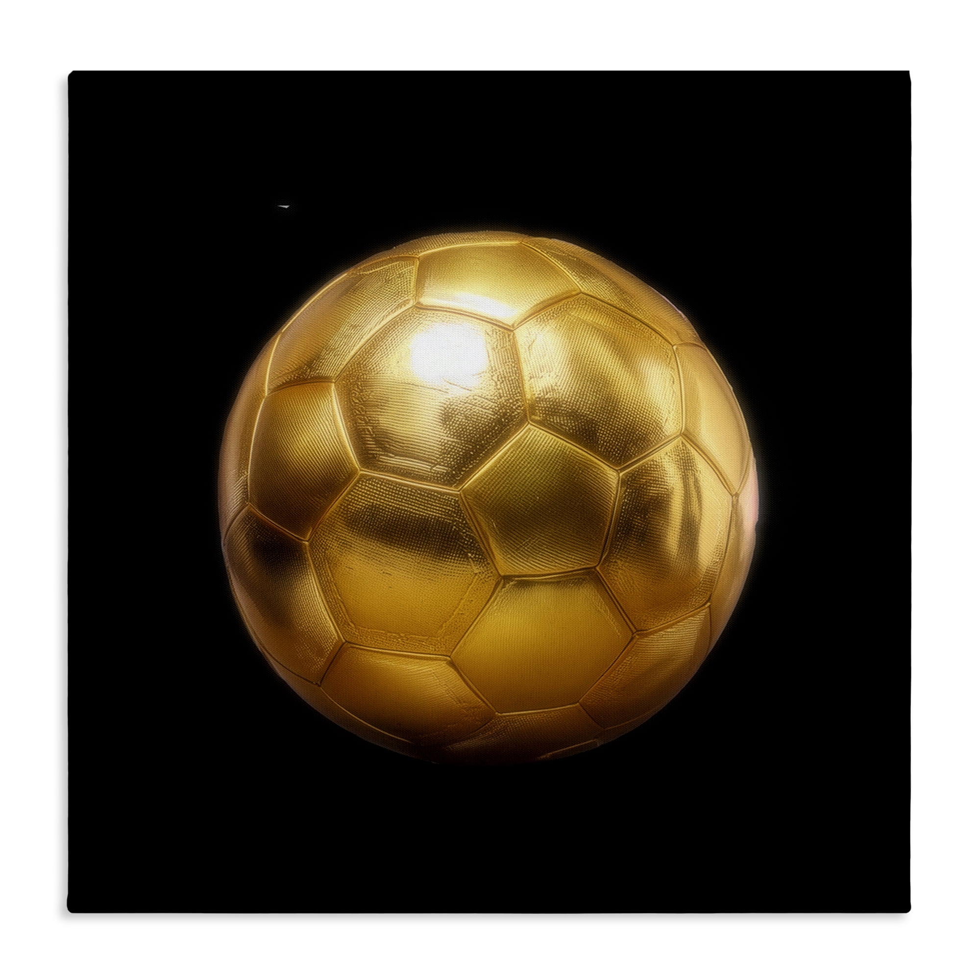 Stupell Industries Gold Designer Soccer Ball Sports Painting Wrapped Canvas Art Print Wall Art, 30 x 30