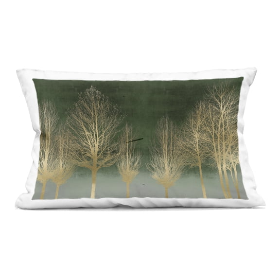 Stupell Industries Gold Gradient Forest Design by Kate Bennett Throw Pillow
