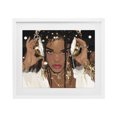 thumbnail image 1 of Stupell Industries Contemporary Gold Headphones Glam Female White Framed Print Under Glass, 16 x 13, by Franklyn Gregory, 1 of 8