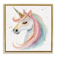 thumbnail image 1 of Stupell Industries Contemporary Gold Speckled Pastel Unicorn Gold Floating Frame Canvas Art, 25 x 25, by Creative Studio, 1 of 8