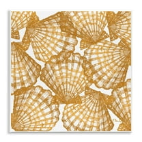 Stupell Industries Gold Tropez Shells Wall Plaque Art design by Paul Brent, 12 x 12