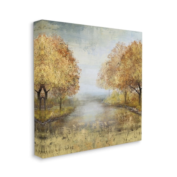 Stupell Industries Golden Autumn Tree Forest Landscape Contemporary Scene, 36 x 36, Designed by Carson Lyons