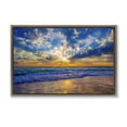 thumbnail image 1 of Stupell Industries Tropical Golden Blue Sun Ray On Beach Brown Floating Frame Canvas Art, 31 x 21, by Eszra Tanner, 1 of 8