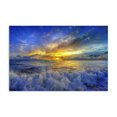 thumbnail image 1 of Stupell Industries Tropical Golden Blue Sunset over Waves Canvas Art, 45 x 30, by Eszra Tanner, 1 of 8