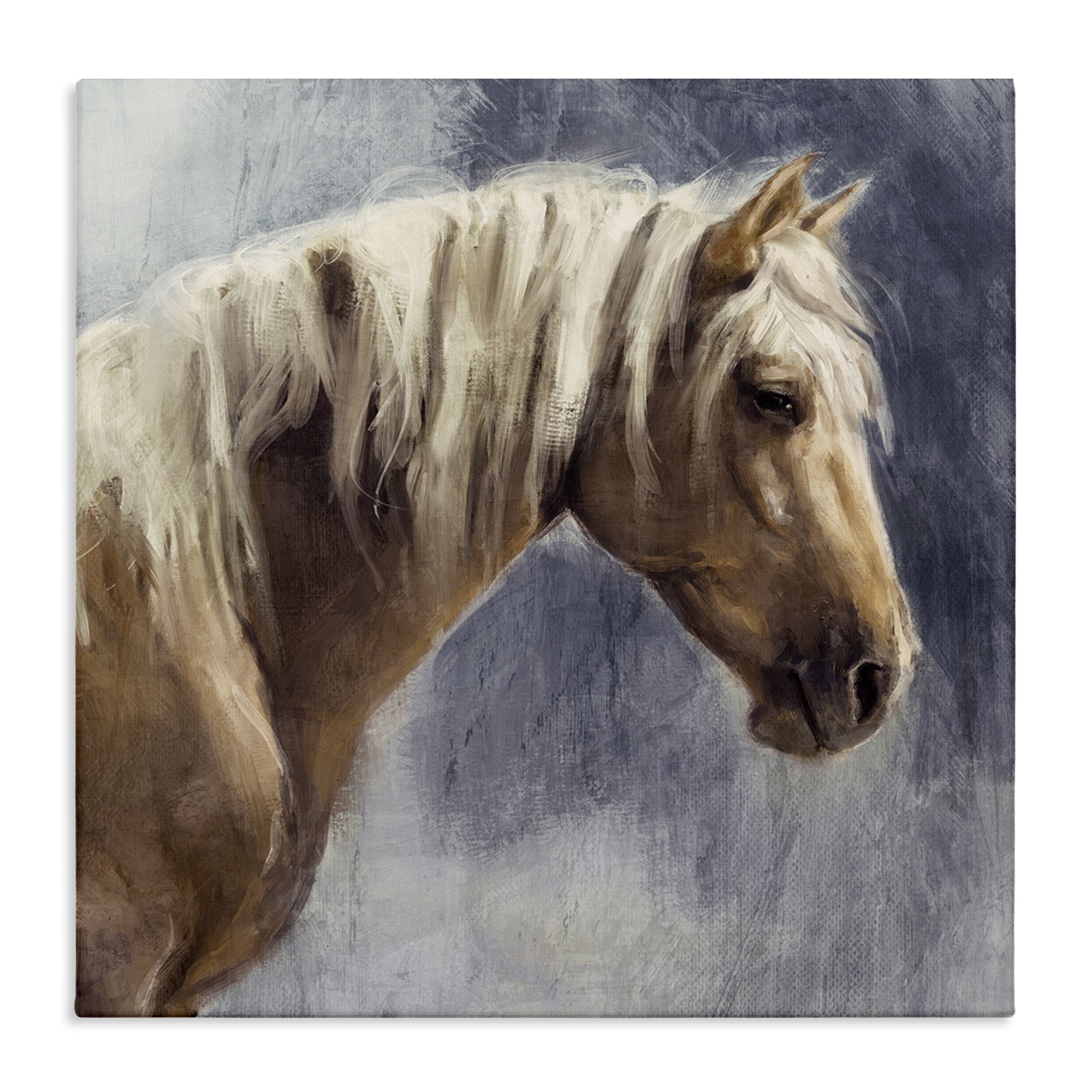Stupell Industries Golden Boy Horse Animals & Insects Painting Gallery Wrapped Canvas Art Print Wall Art, 24 x 24