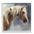 thumbnail image 1 of Stupell Industries Golden Boy Horse Portrait Animals & Insects Painting White Framed Art Print Wall Art, 17 x 17, 1 of 1