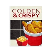 Stupell Industries Golden & Crispy Fried Food Food & Beverage Painting Unframed Art Print Wall Art, 11 x 14