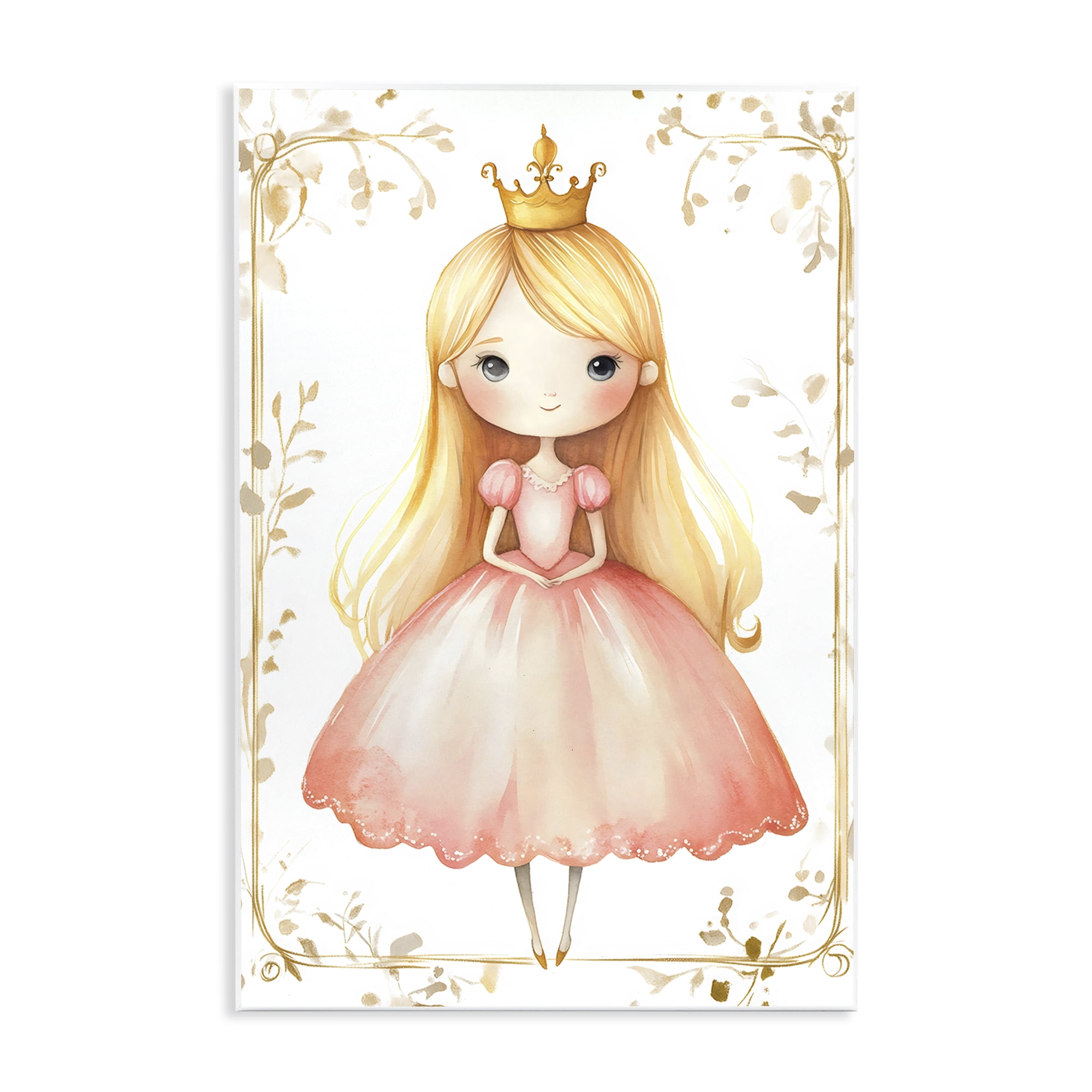 Stupell Industries Golden Crown Fairytale Princess Wall Plaque Art, design by Creative Studio