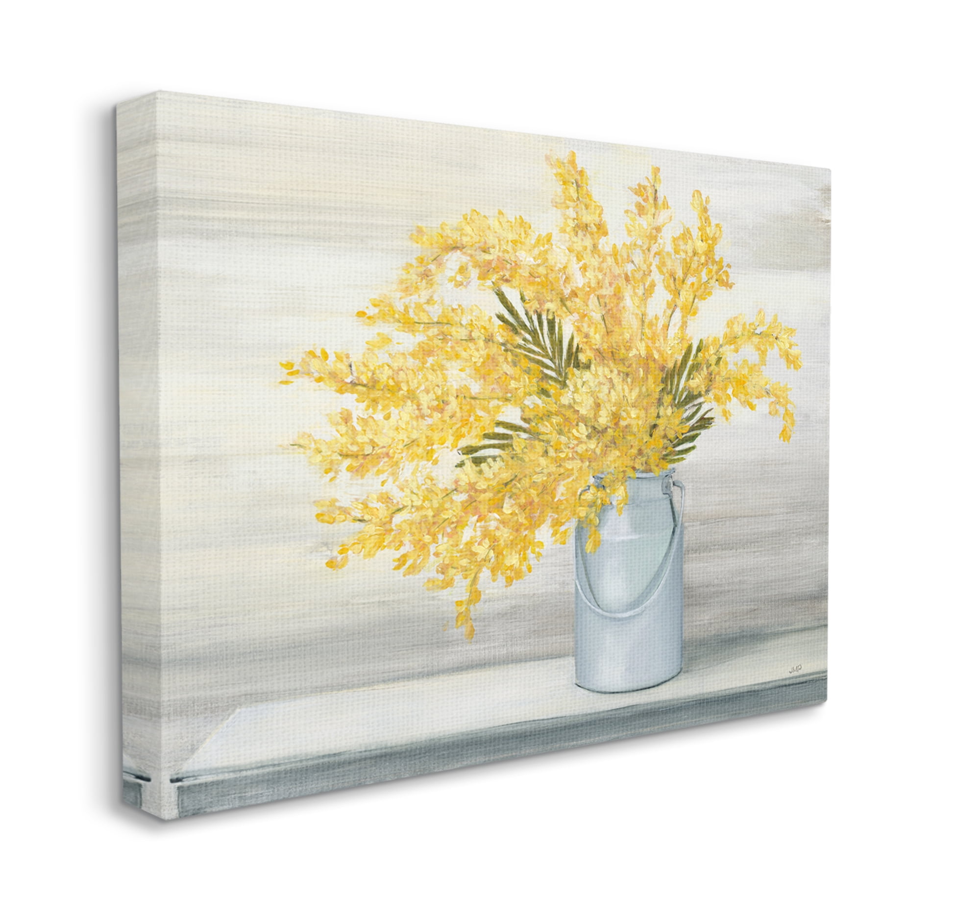 Stupell Industries Golden Fall Floral Bouquet in Country Milk Tin Canvas Wall Art, 30 x 40, Design by Julia Purinton