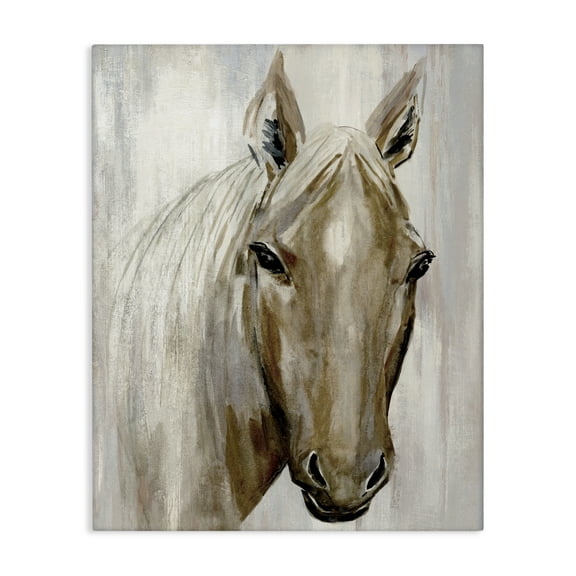 Stupell Industries Golden Horse Portrait Canvas Wall Art design by Hannah Dawson, 40 x 30