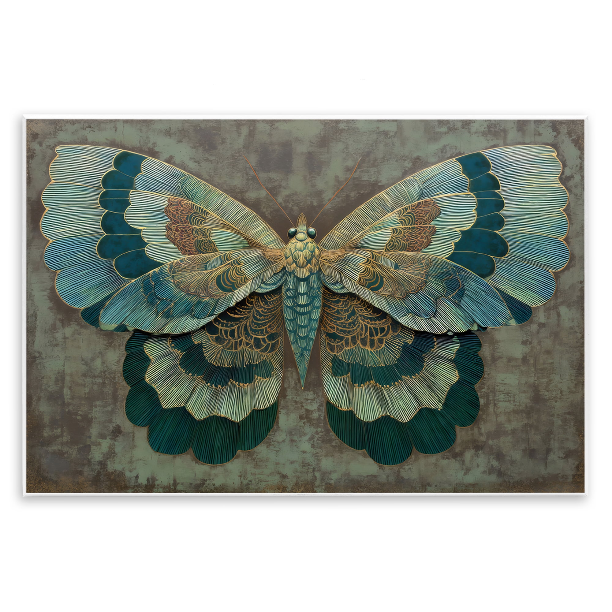Stupell Industries Golden Jewel Butterfly Wall Plaque Art, design by Petal Prints Design