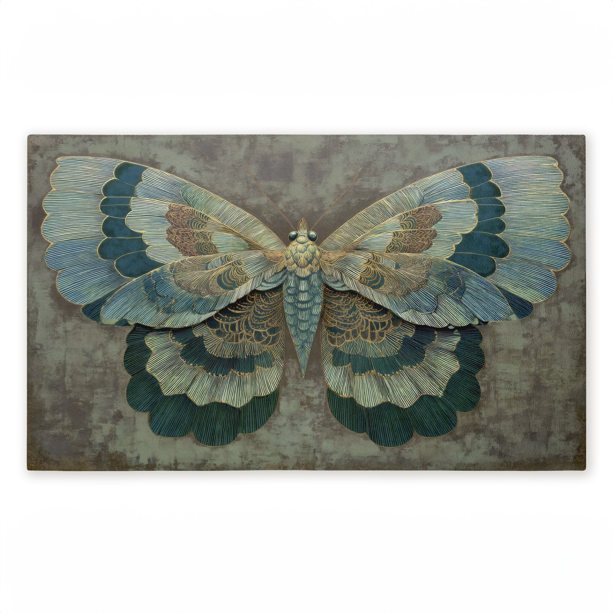 Stupell Industries Golden Jewel Gilded Butterfly Printed Outdoor Door Floor Mat, design by Petals Prints Design