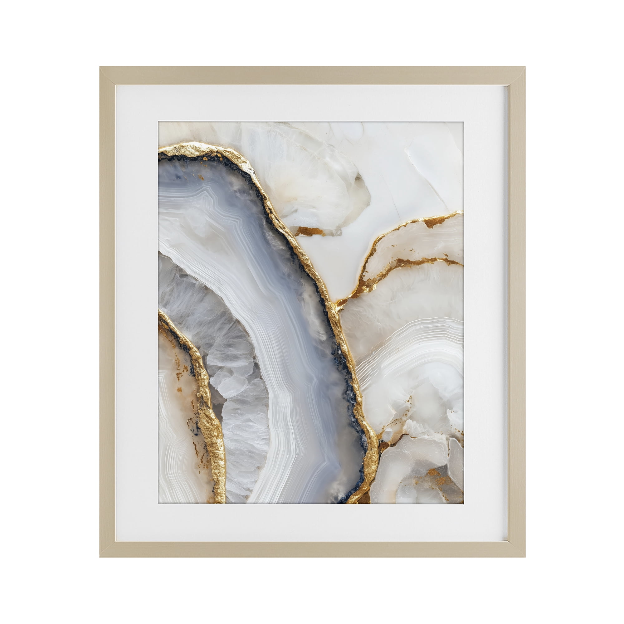 Stupell Industries Golden Marble Flow Birch Framed Print Under Glass, design by Svetlana Aleynikova