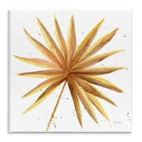 Stupell Industries Golden Palm Frond Botanical & Floral Painting Unframed Art Print Wall Art, 12 x 12