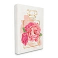 thumbnail image 1 of Stupell Industries Golden Perfume Bottle Glam Pink Floral Bloom Canvas Wall Art, 36 x 48, Design by Annie Warren, 1 of 6