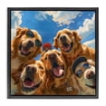 thumbnail image 1 of Stupell Industries Contemporary Golden Retriever Group Selfie Black Floating Frame Canvas Art, 25 x 25, by Jim Baldwin, 1 of 8