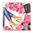 thumbnail image 1 of Stupell Industries Golden Sparkle Heels Wrapped Presents Pink Florals Wall Plaque, 12 x 12, Design by Ziwei Li, 1 of 5