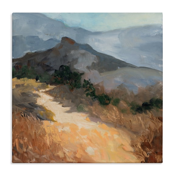 Stupell Industries Golden Trail Mountain View Canvas Wall Art design by Julia Purinton, 17 x 17