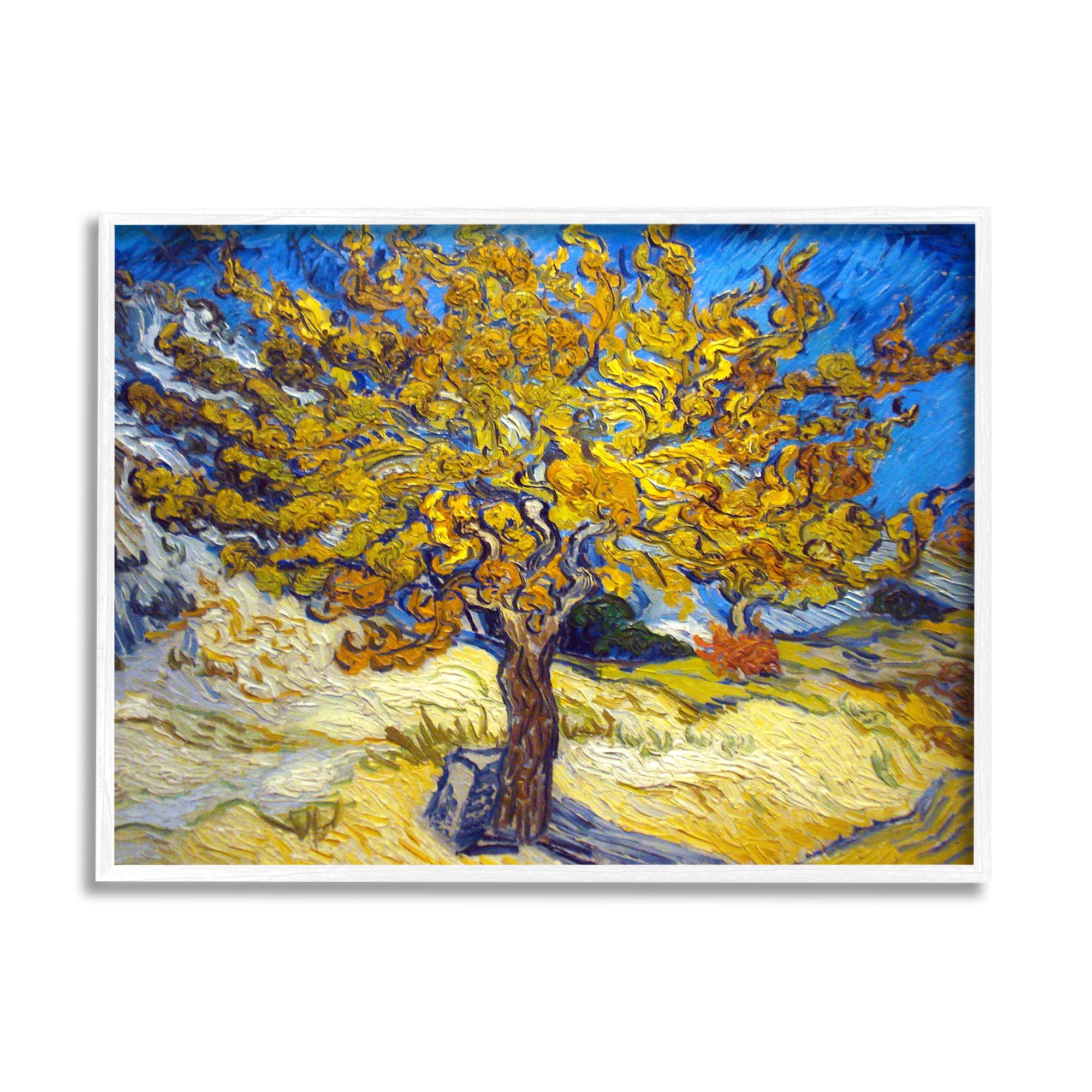 Stupell Industries Golden Tree Blue Yellow Van Gogh Classical Painting, 16 x 20,Design by Vincent Van Gogh