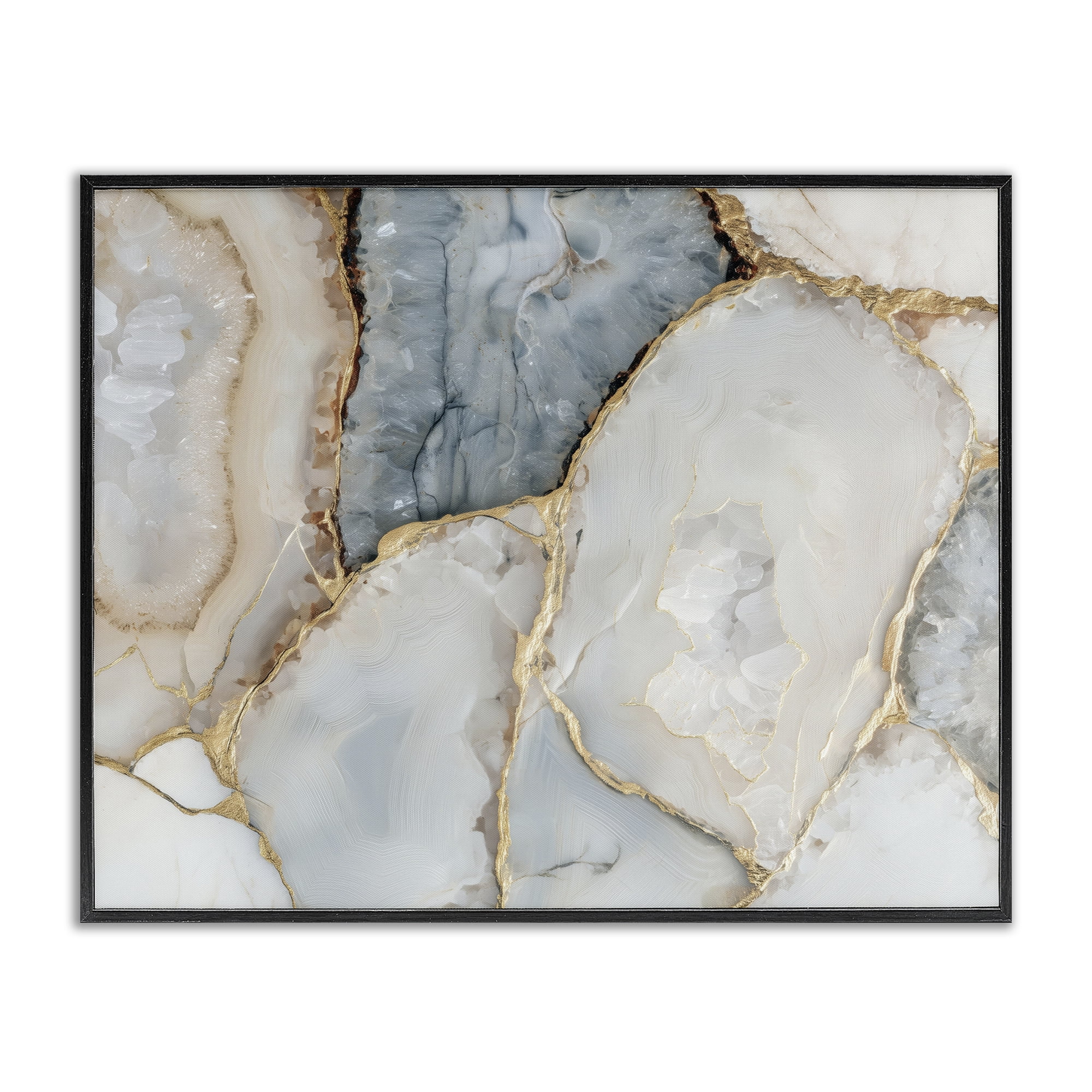 Stupell Industries Golden Vein Quartz Black Framed Giclee Art, design by Svetlana Aleynikova