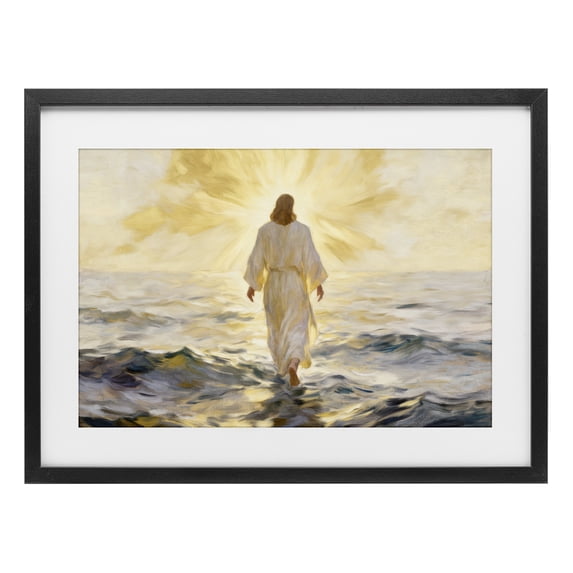 Stupell Industries Victorian Golden Walk Spiritual Figure Black Framed Print Under Glass, 20 x 14, by Kim Allen