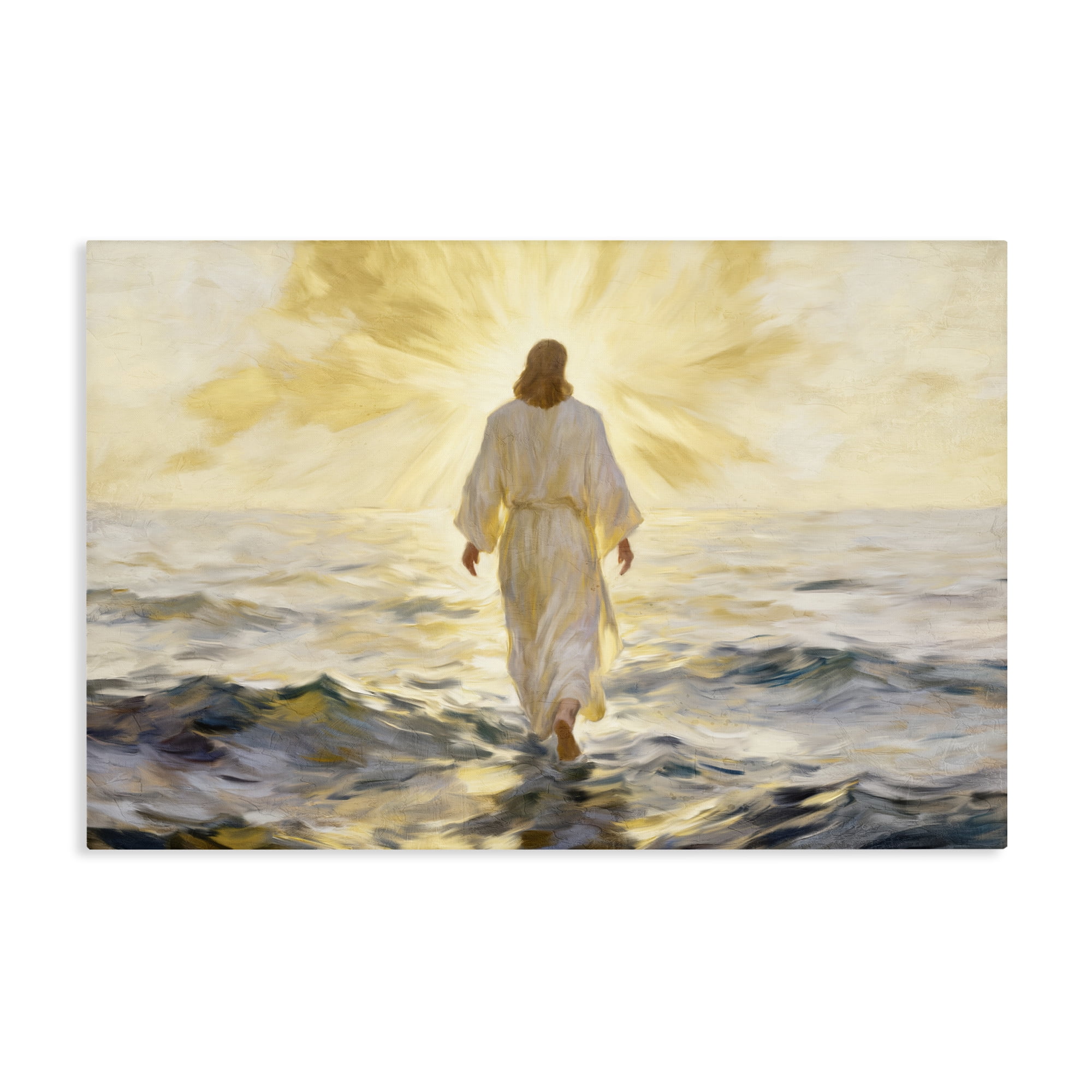 Stupell Industries Golden Walk Spiritual Figure Canvas Wall Art, design by Kim Allen