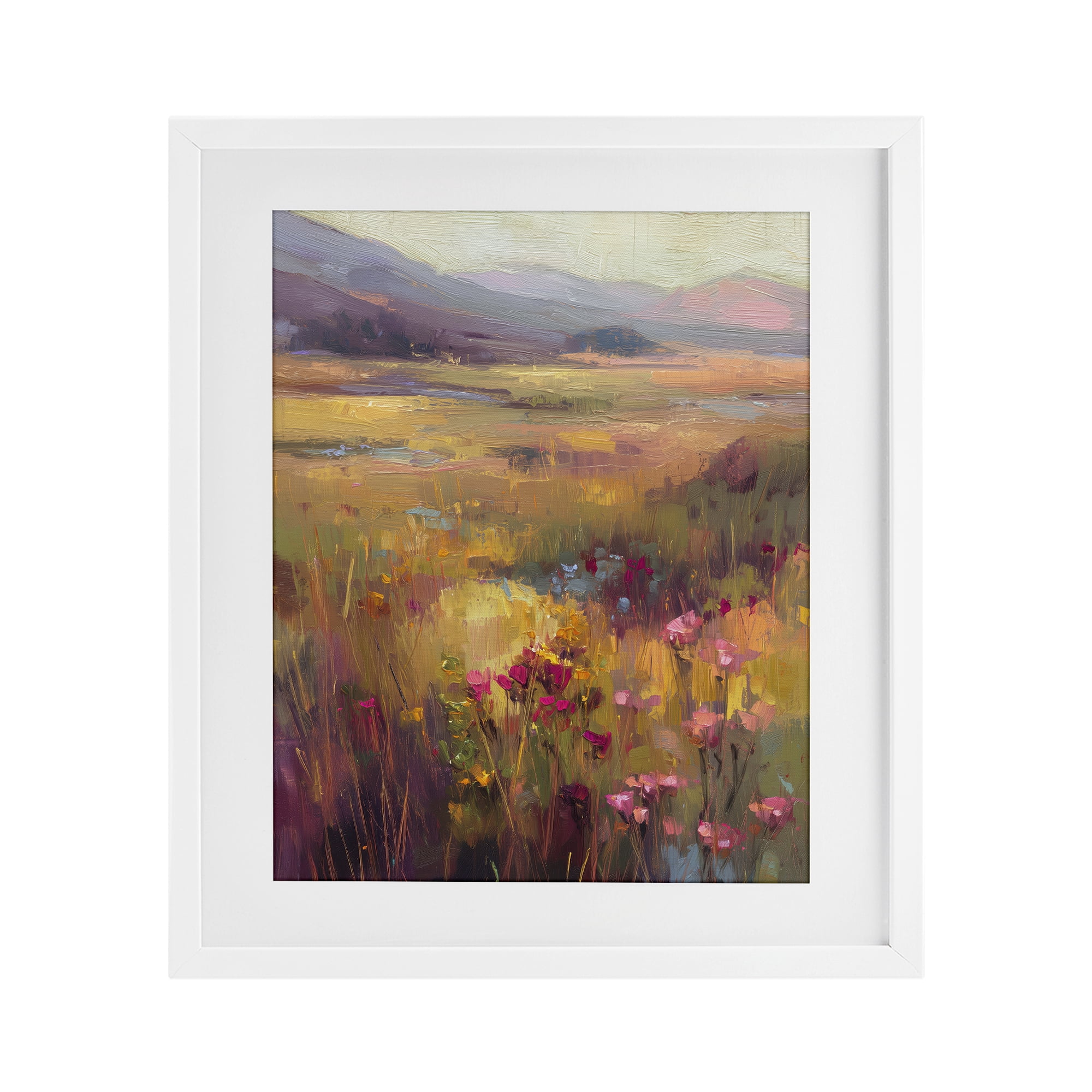 Stupell Industries Golden Waves Of Grass White Framed Print Under Glass, design by Svetlana Aleynikova