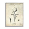 thumbnail image 1 of Stupell Industries Golf Ball Tee Patent Blueprint Diagram Outline Framed Wall Art, 11 x 14, Design by Karl Hronek, 1 of 5