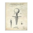 thumbnail image 1 of Stupell Industries Golf Ball Tee Patent Blueprint Diagram Outline Wood Wall Art, 13 x 19, Design by Karl Hronek, 1 of 5
