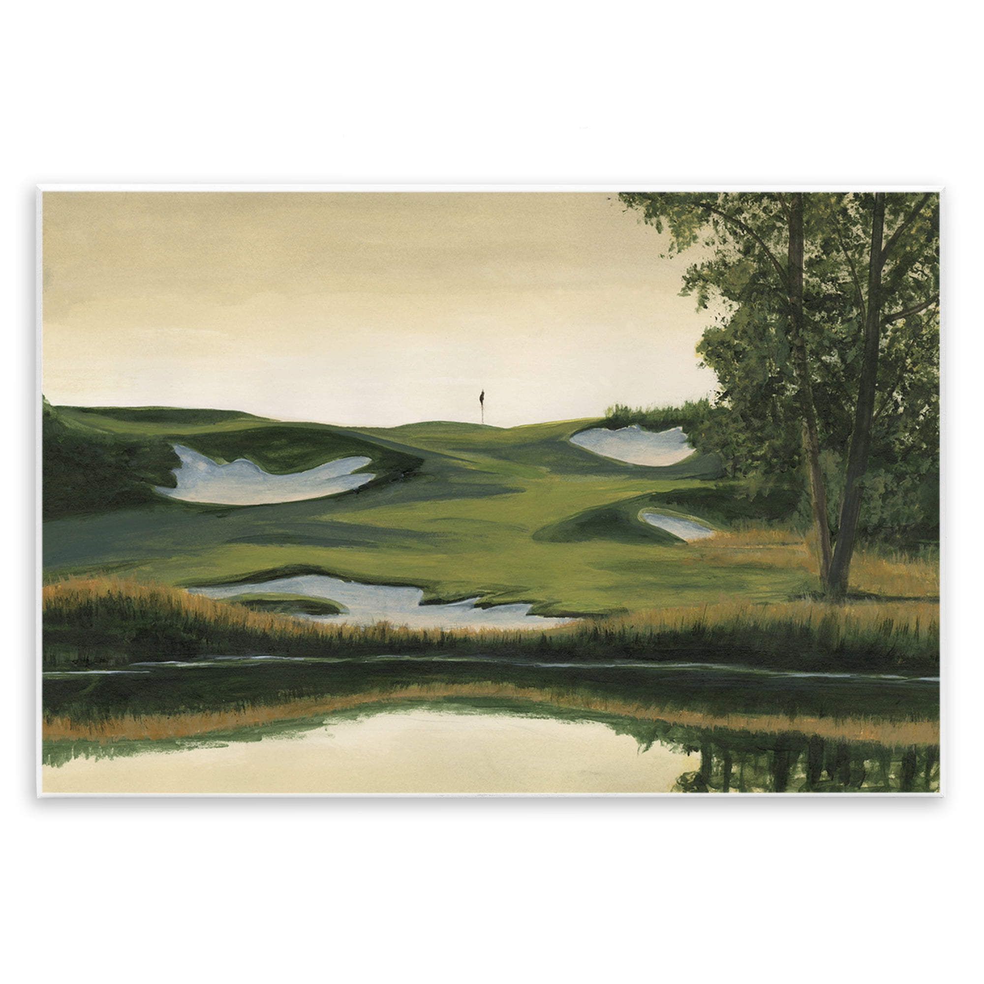 Stupell Industries Golf Course Terrain Landscape Painting Unframed Art Print Wall Art, 19 x 13