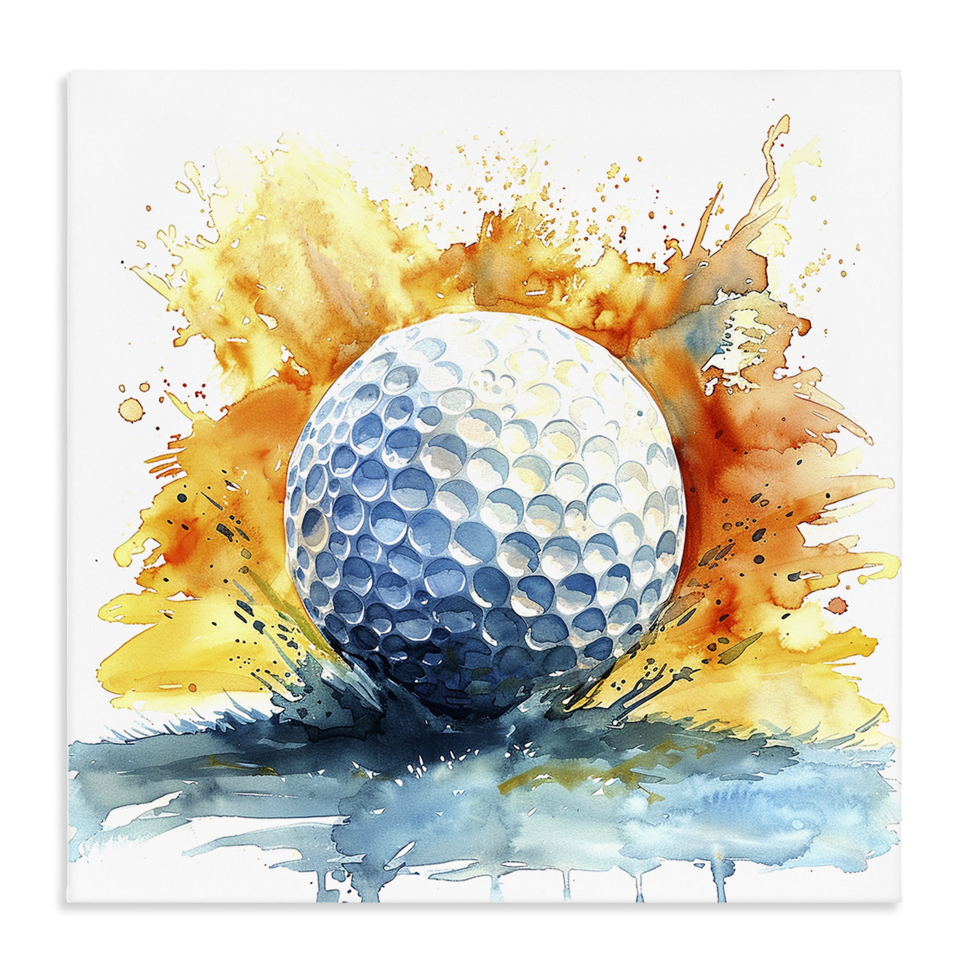 Stupell Industries Golf Splash Watercolor Burst Canvas Wall Art, design by LSR Design Studio