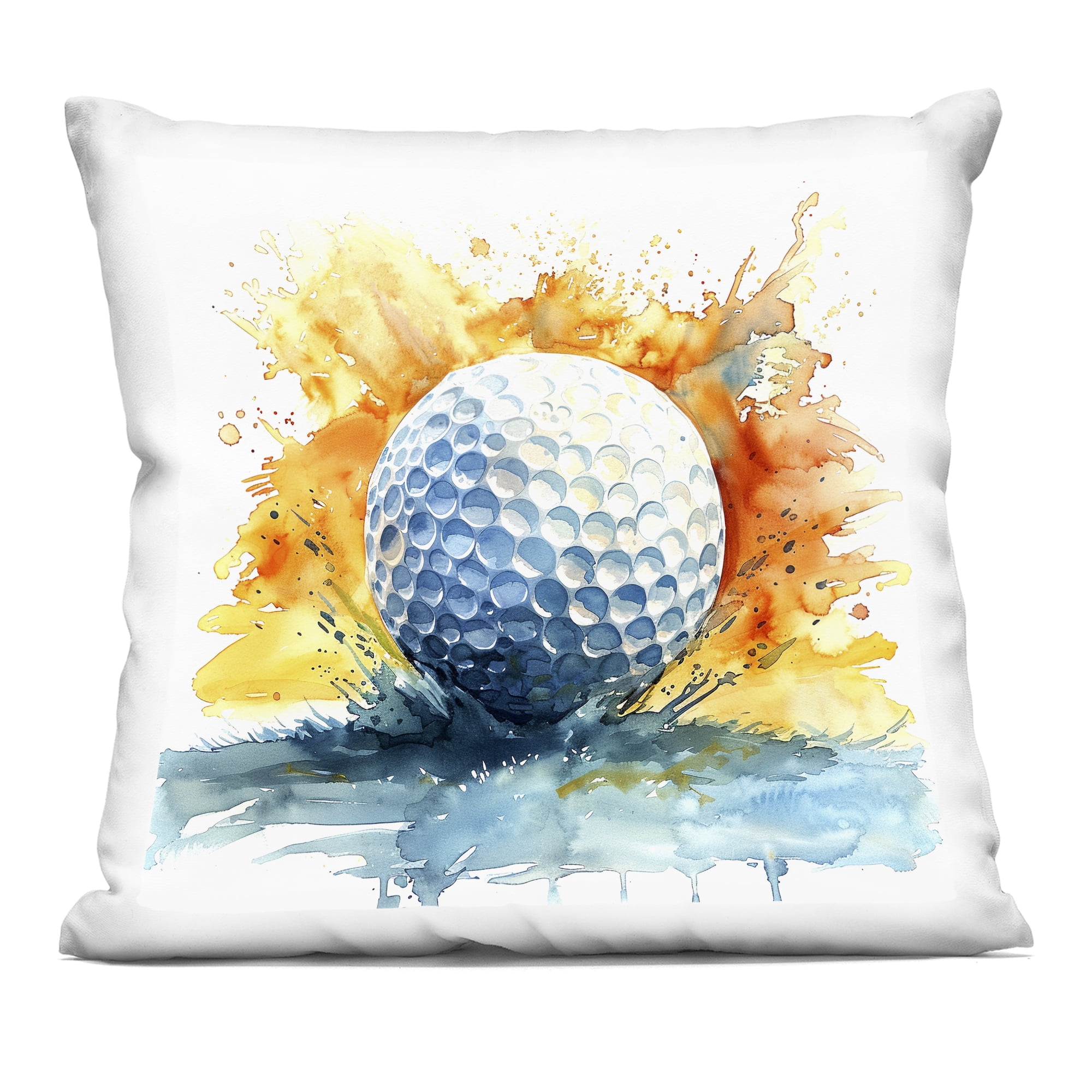 Stupell Industries Golf Splash Watercolor Burst Decorative Printed Throw Pillow, design by LSR Design Studio, 18 x 7 x 18