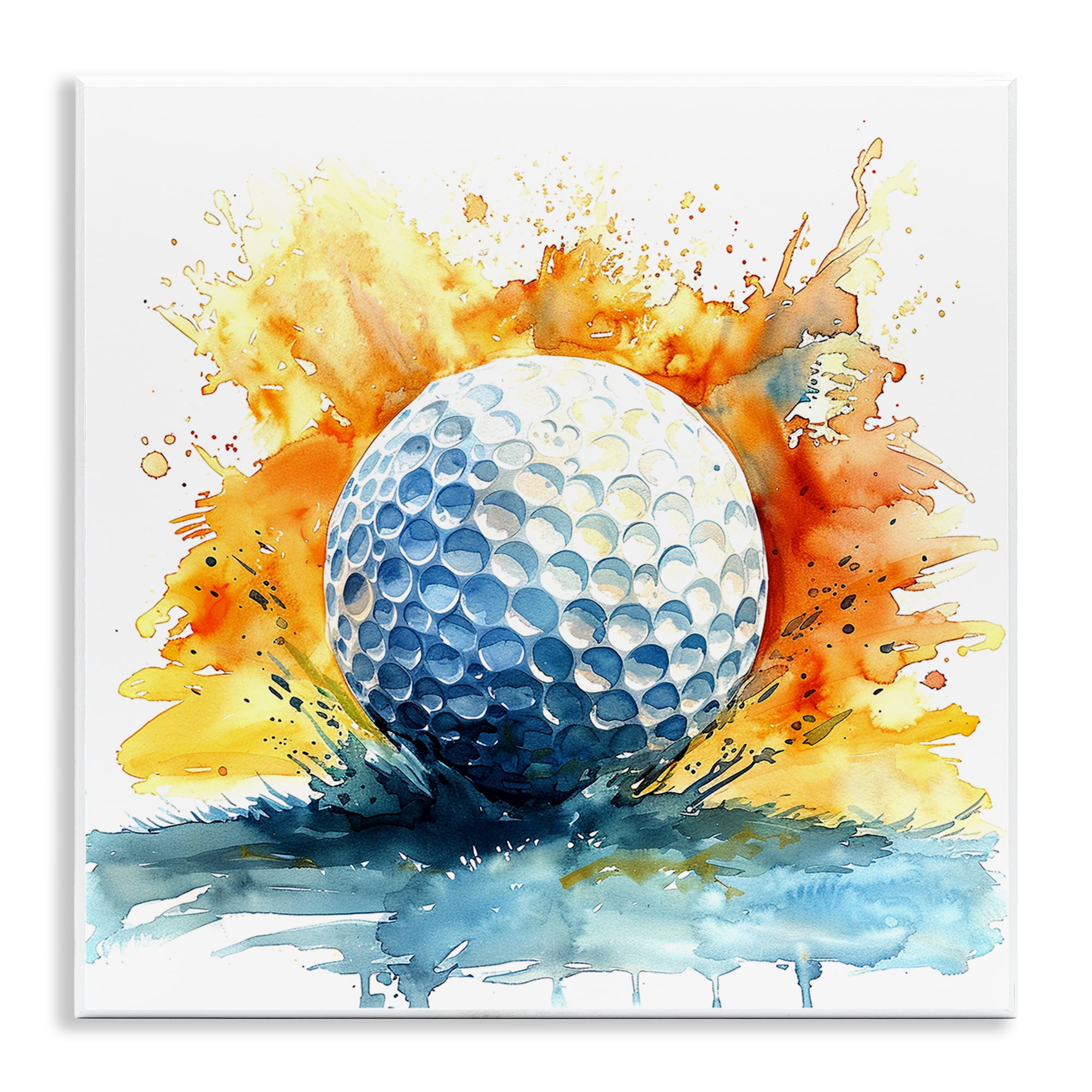 Stupell Industries Golf Splash Watercolor Burst Wall Plaque Art, design by LSR Design Studio