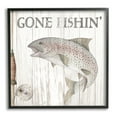 thumbnail image 1 of Stupell Industries Gone Fishin' Rustic Angler Animals & Insects Painting Black Framed Art Print Wall Art, 17 x 17, 1 of 8