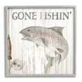 thumbnail image 1 of Stupell Industries Gone Fishin' Rustic Angler Animals & Insects Painting Gray Framed Art Print Wall Art, 17 x 17, 1 of 8