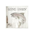 thumbnail image 1 of Stupell Industries Gone Fishin' Rustic Angler Animals & Insects Painting Unframed Art Print Wall Art, 12 x 12, 1 of 6