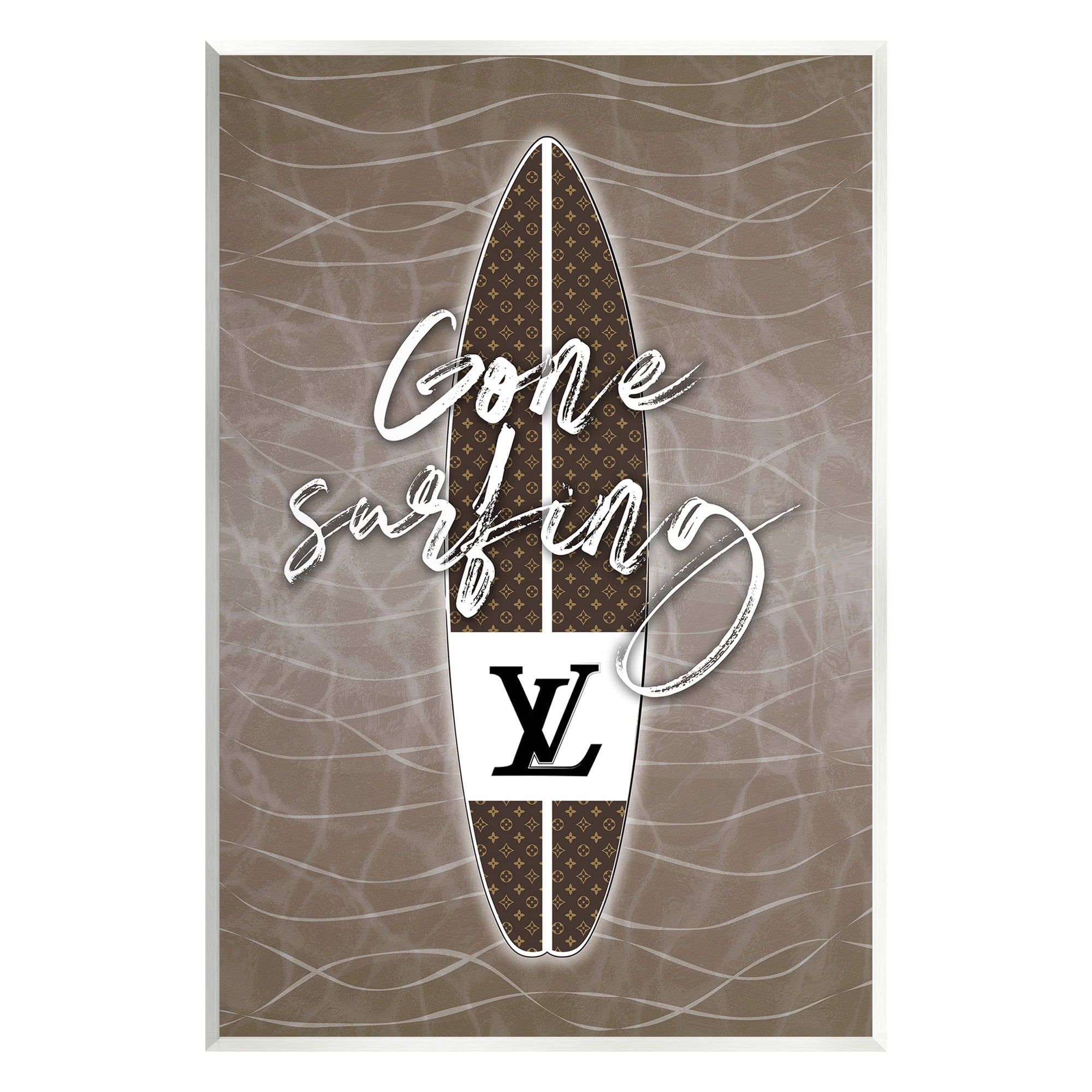 Stupell Industries Gone Surfing Glam Phrase Beauty & Fashion Painting Unframed Art Print Wall Art, 10 x 15
