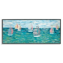 Stupell Industries Gone With The Wind Transportation Painting Black Framed Art Print Wall Art, 24 x 10